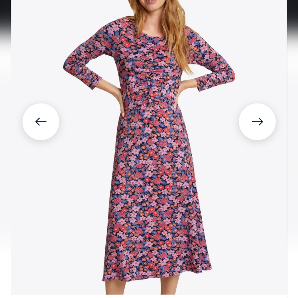 Tae Midi Dress in Abstract Dahlia